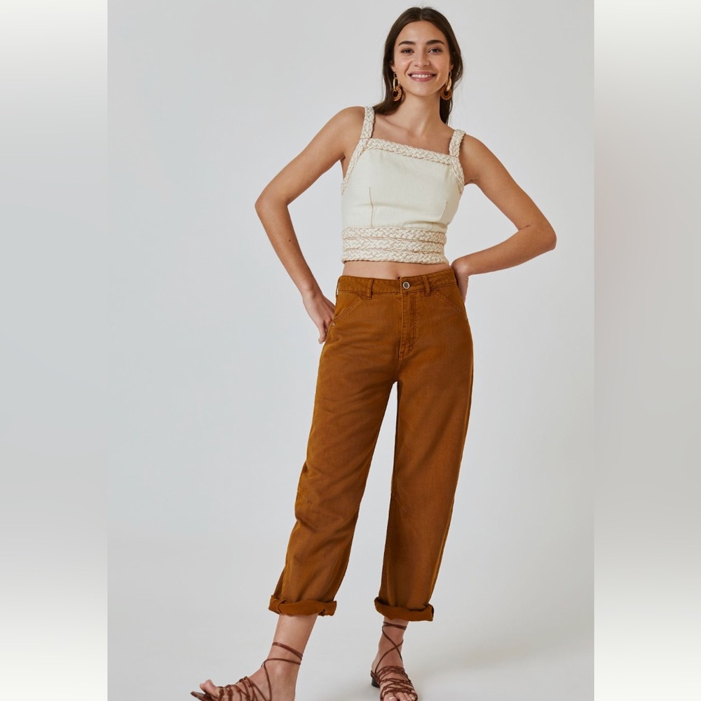 ✨Anthropologie✨ Pilcro Bow Boyfriend Trousers, NWOT